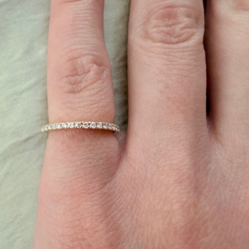 Ring Concierge Stackable Pavé Gold Diamond Ring